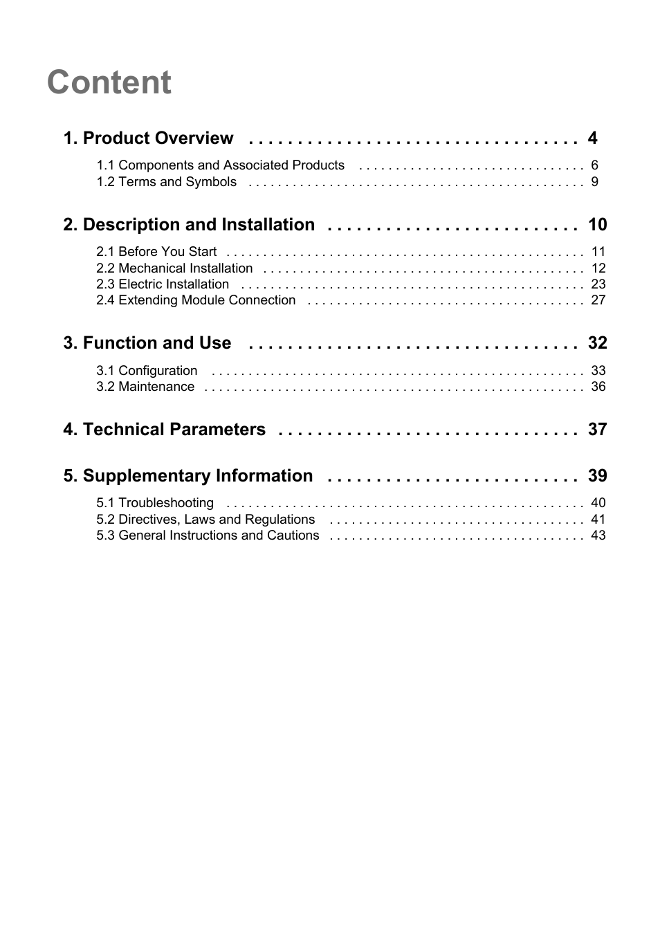 Content | 2N Helios IP Safety User Manual | Page 3 / 45