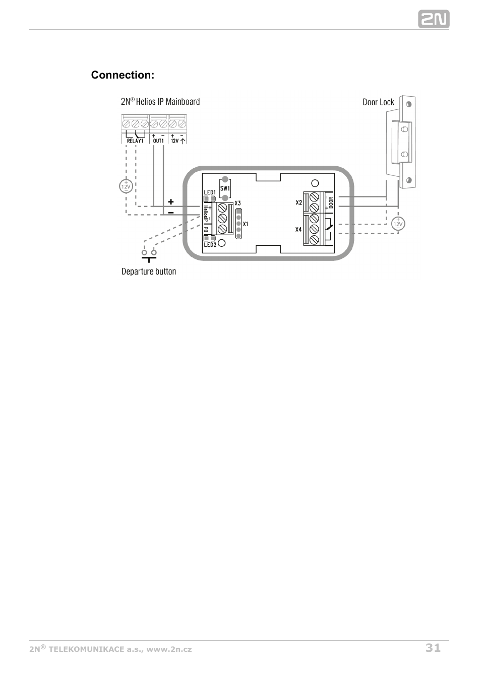 Connection | 2N Helios IP Safety User Manual | Page 31 / 45