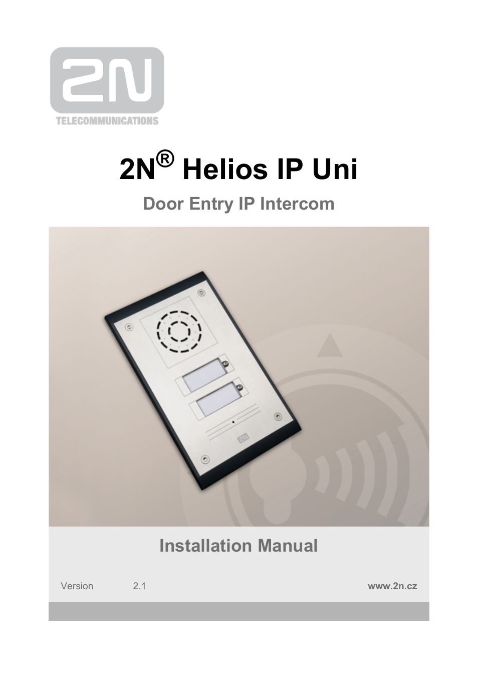 2N Helios IP Uni User Manual | 34 pages