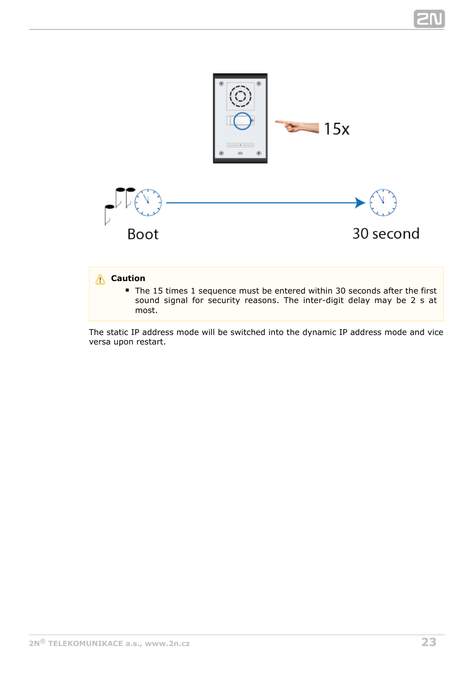 2N Helios IP Uni User Manual | Page 23 / 34