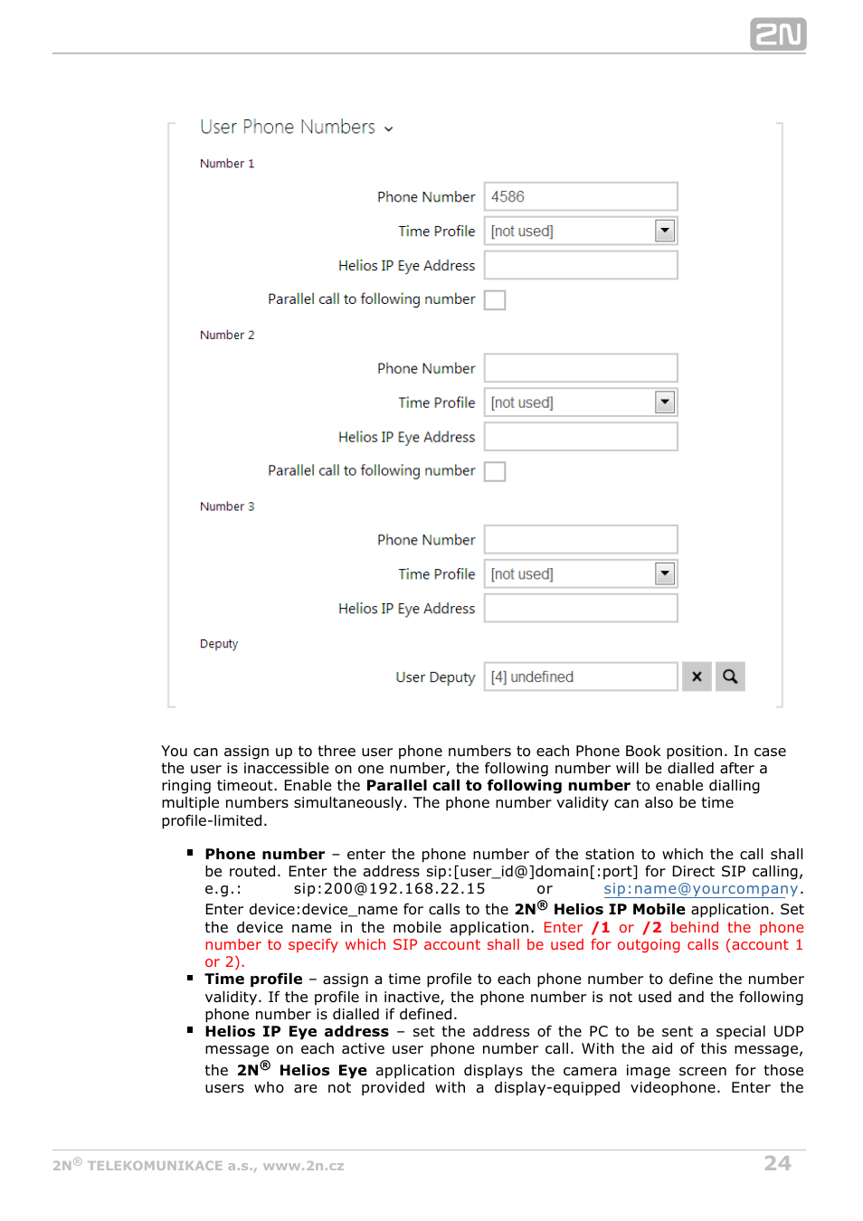 2N Helios IP Configuration Manual v2.8 User Manual | Page 24 / 114