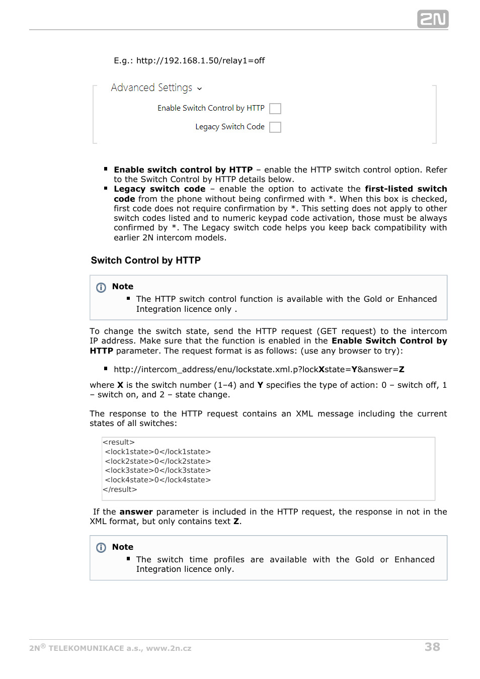 2N Helios IP Configuration Manual v2.8 User Manual | Page 38 / 114