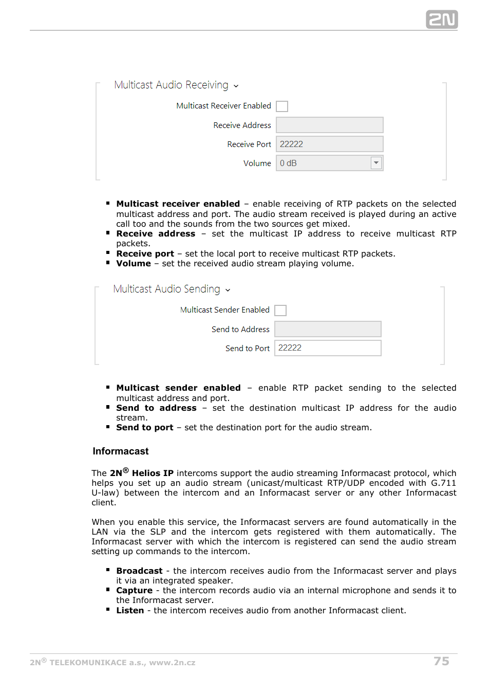 2N Helios IP Configuration Manual v2.8 User Manual | Page 75 / 114