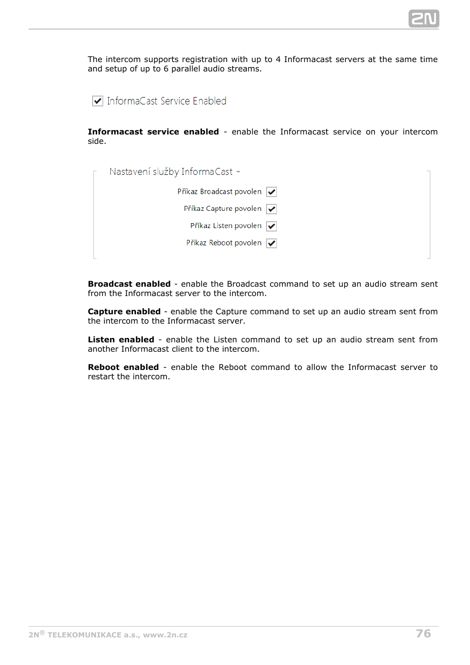 2N Helios IP Configuration Manual v2.8 User Manual | Page 76 / 114