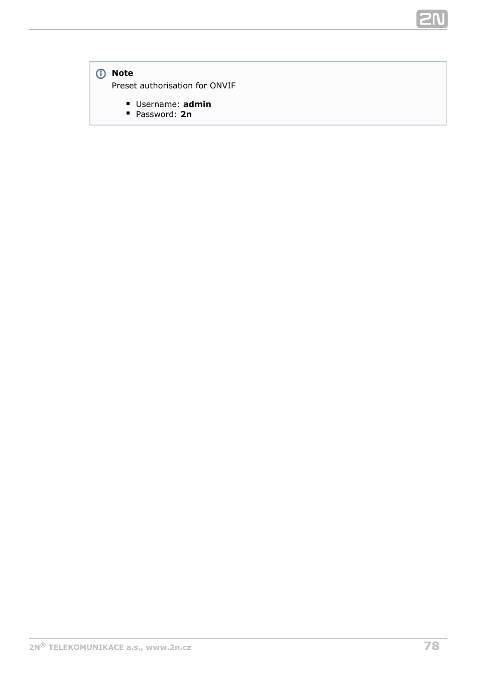 2N Helios IP Configuration Manual v2.8 User Manual | Page 78 / 114