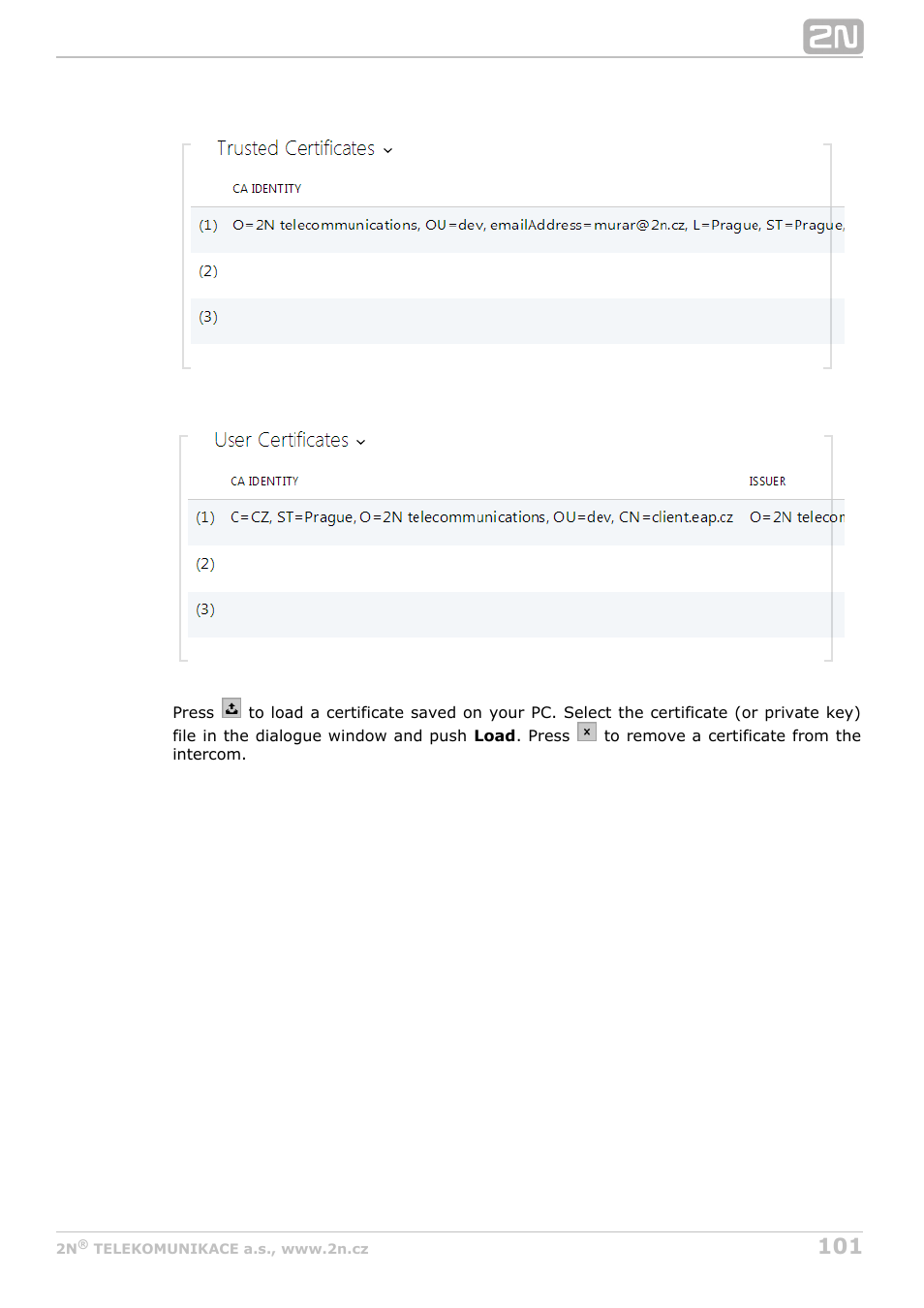 2N Helios IP Configuration Manual v2.7 User Manual | Page 101 / 115