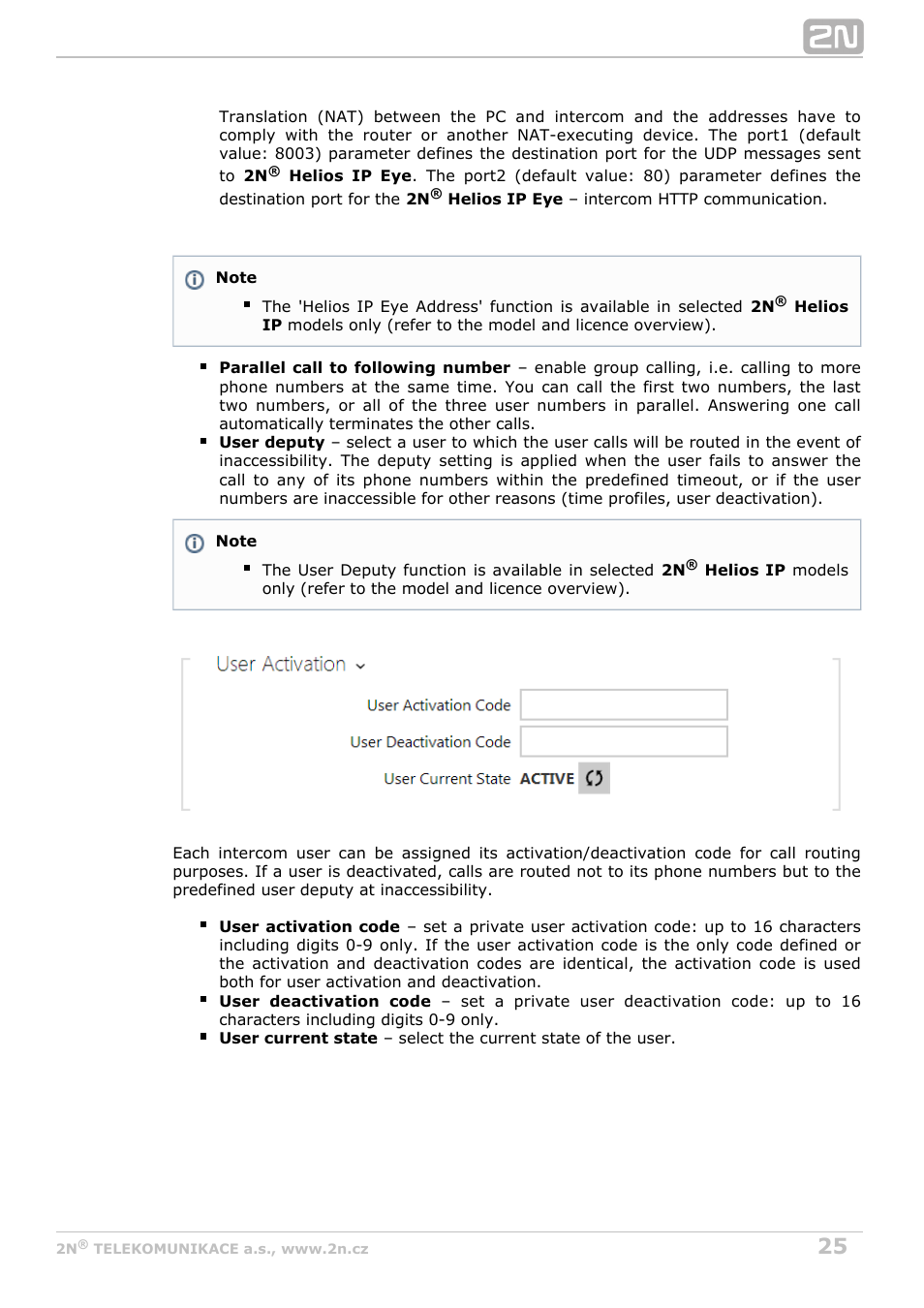 2N Helios IP Configuration Manual v2.7 User Manual | Page 25 / 115