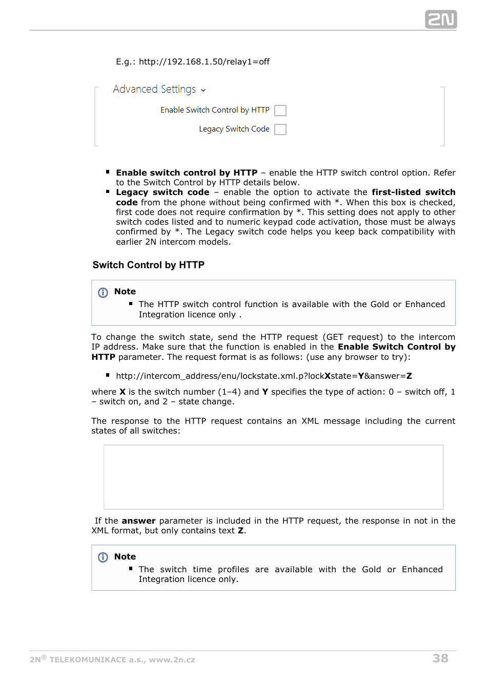 2N Helios IP Configuration Manual v2.7 User Manual | Page 38 / 115