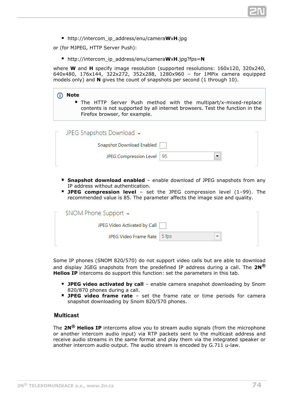 2N Helios IP Configuration Manual v2.7 User Manual | Page 74 / 115