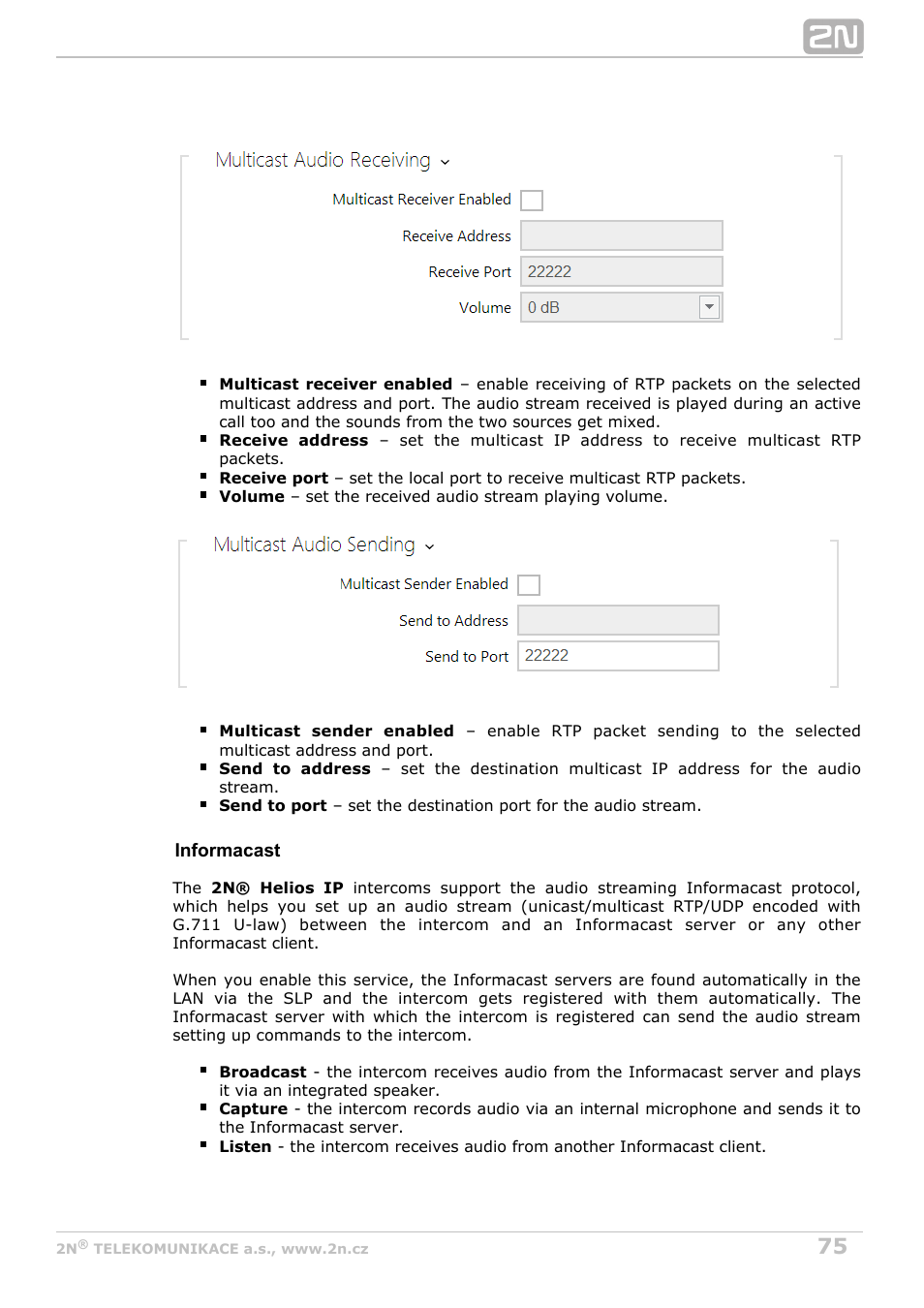 2N Helios IP Configuration Manual v2.7 User Manual | Page 75 / 115
