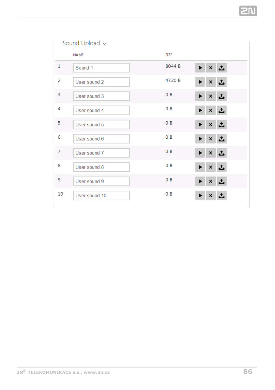 2N Helios IP Configuration Manual v2.7 User Manual | Page 86 / 115