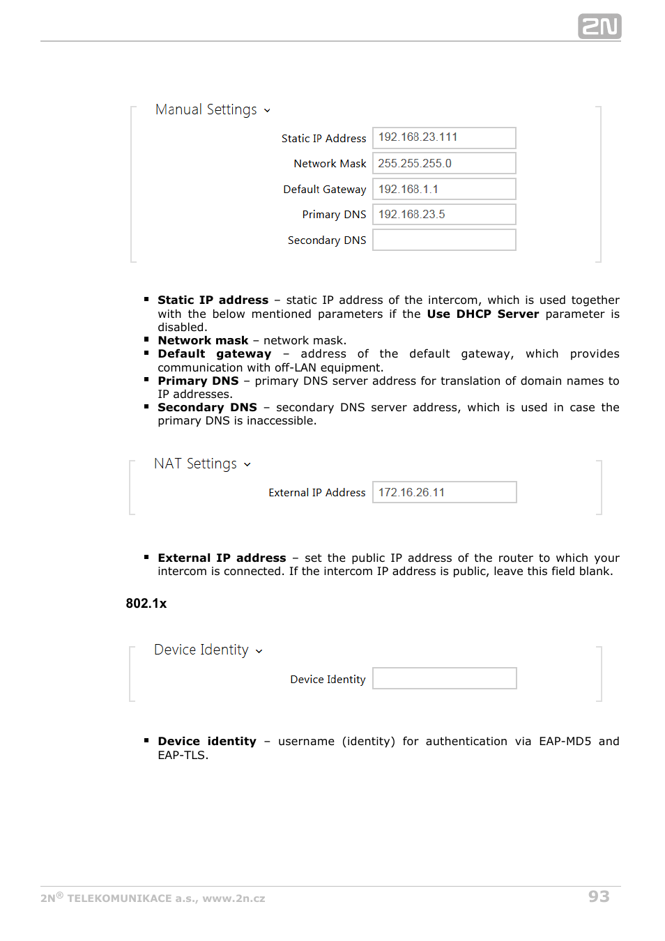 2N Helios IP Configuration Manual v2.7 User Manual | Page 93 / 115