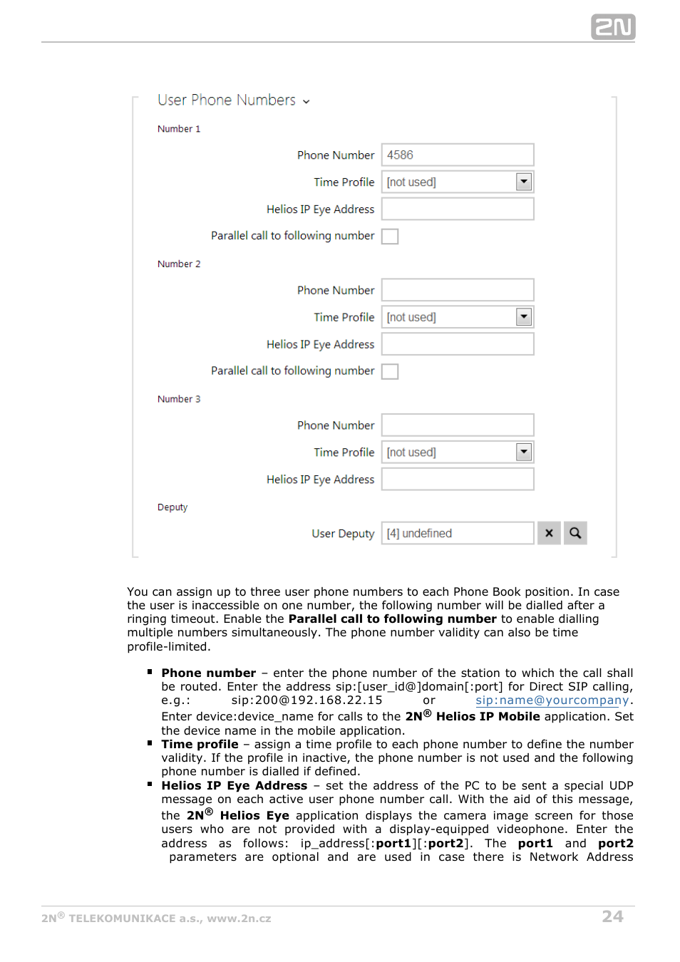 2N Helios IP Configuration manual v2.6 User Manual | Page 24 / 110