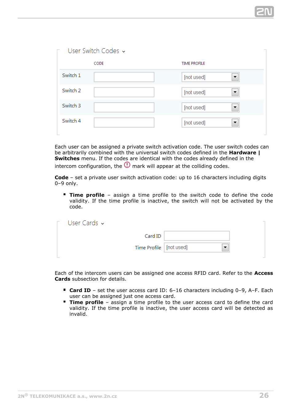 2N Helios IP Configuration manual v2.6 User Manual | Page 26 / 110