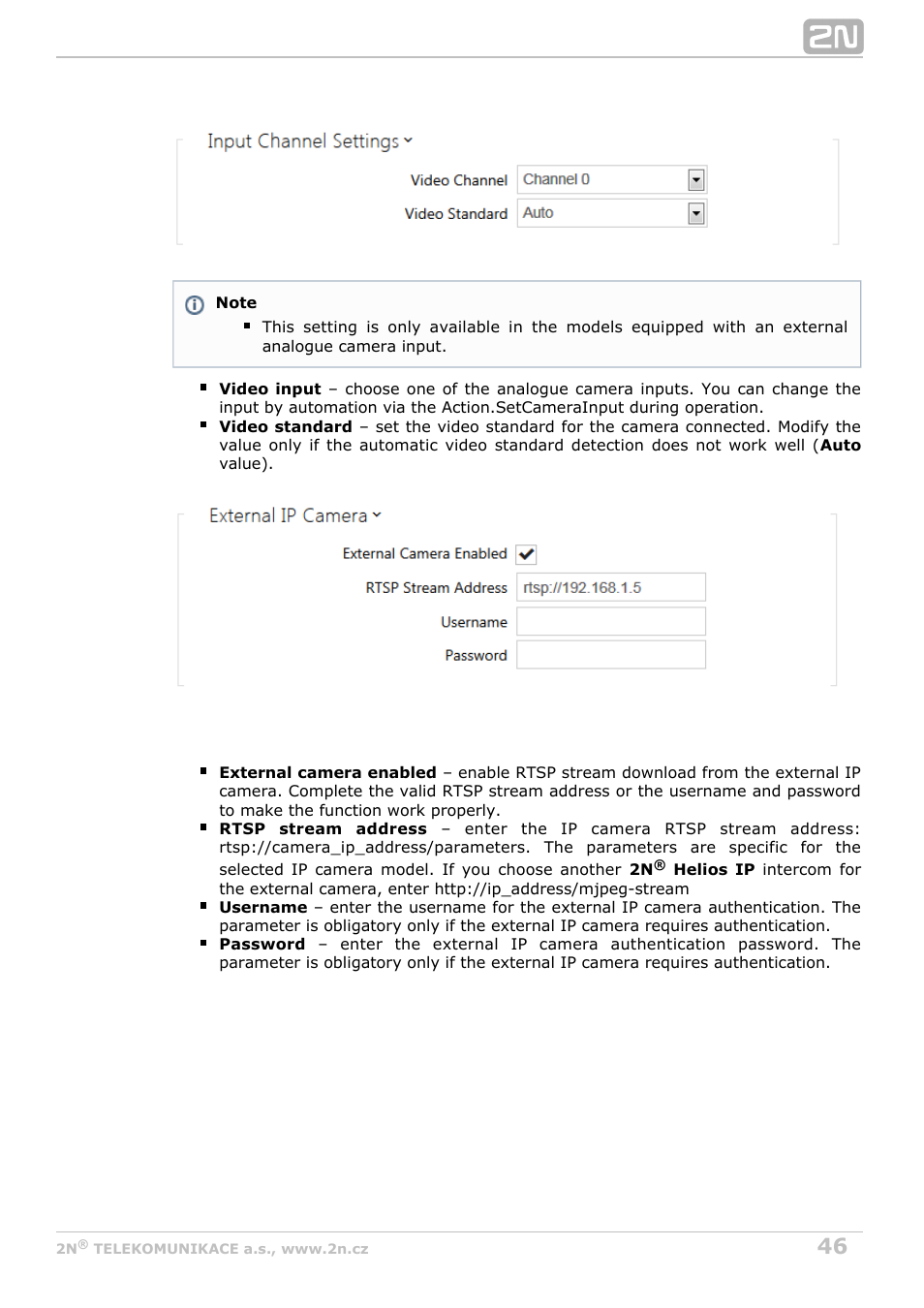 2N Helios IP Configuration manual v2.6 User Manual | Page 46 / 110