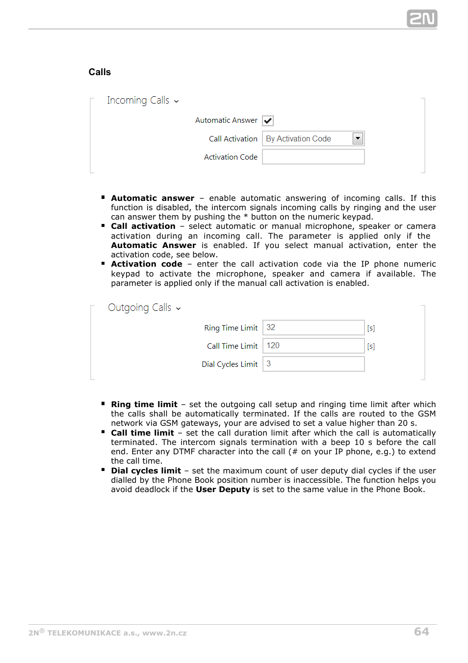 2N Helios IP Configuration manual v2.6 User Manual | Page 64 / 110