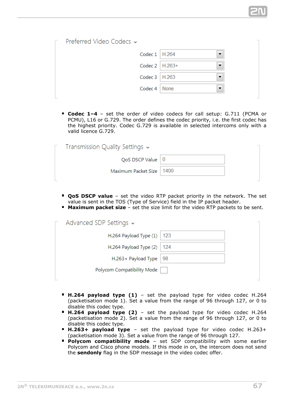 2N Helios IP Configuration manual v2.6 User Manual | Page 67 / 110