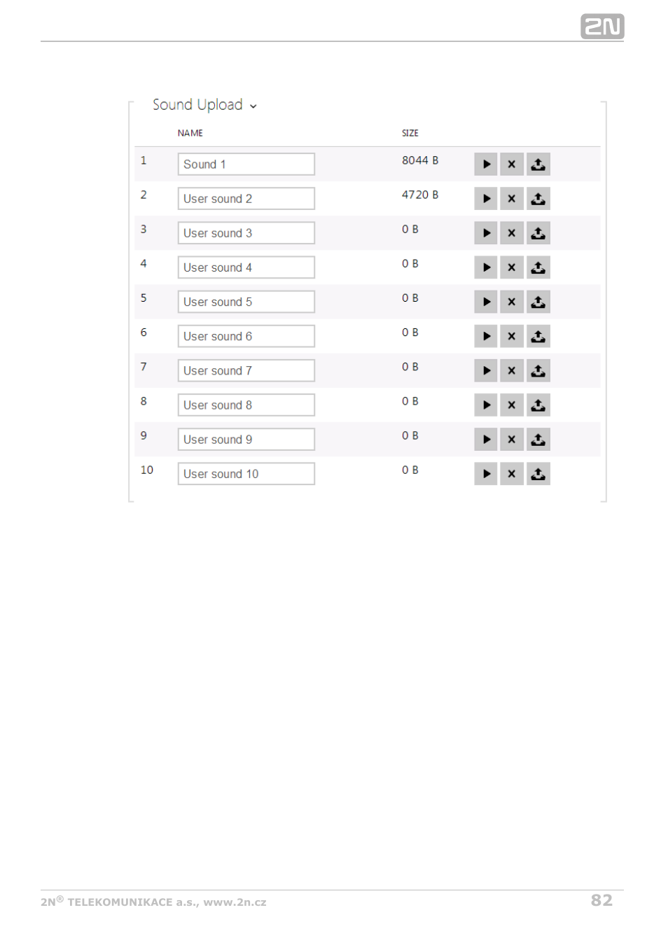 2N Helios IP Configuration manual v2.6 User Manual | Page 82 / 110