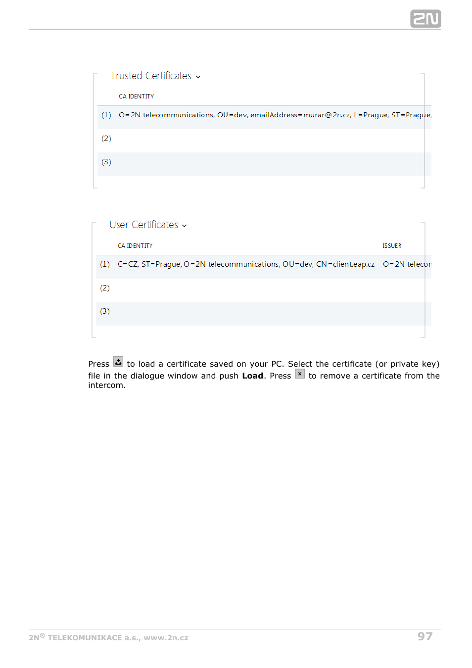 2N Helios IP Configuration manual v2.6 User Manual | Page 97 / 110