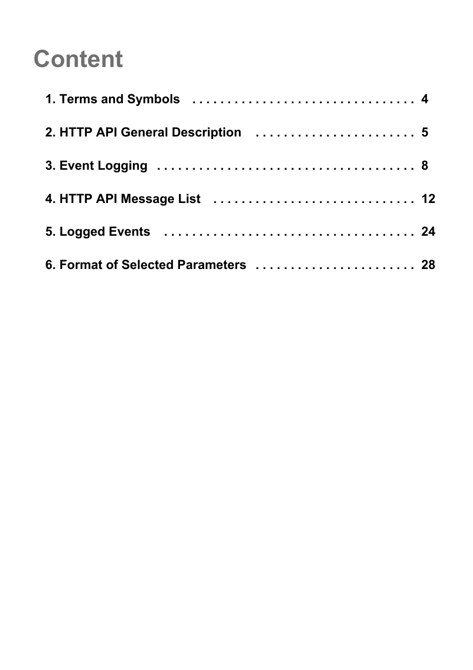 Content | 2N Helios IP HTTP API v2.6 User Manual | Page 3 / 29