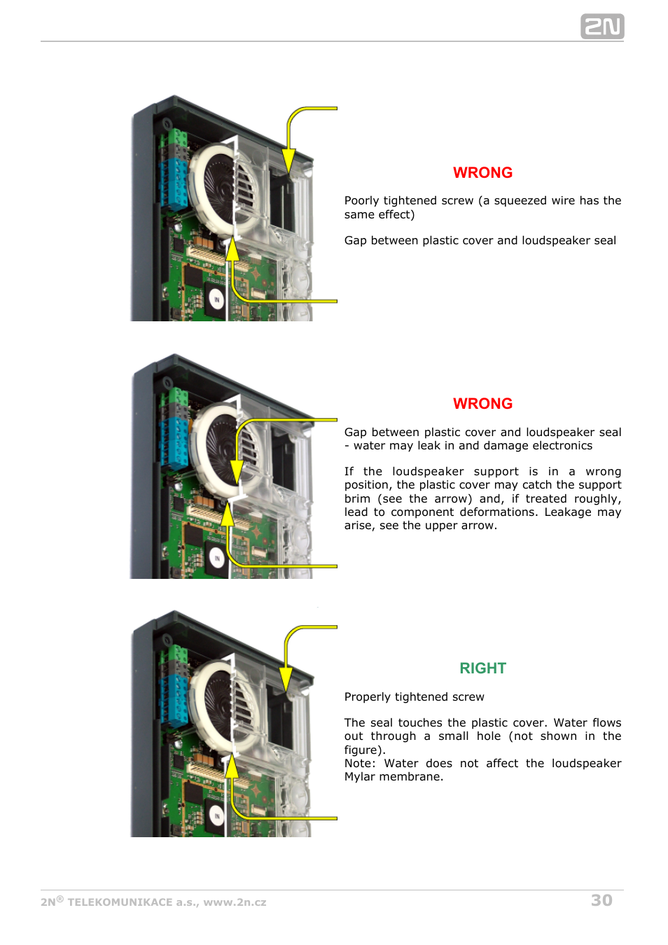 Wrong, Right | 2N Helios IP Vario User Manual | Page 30 / 55