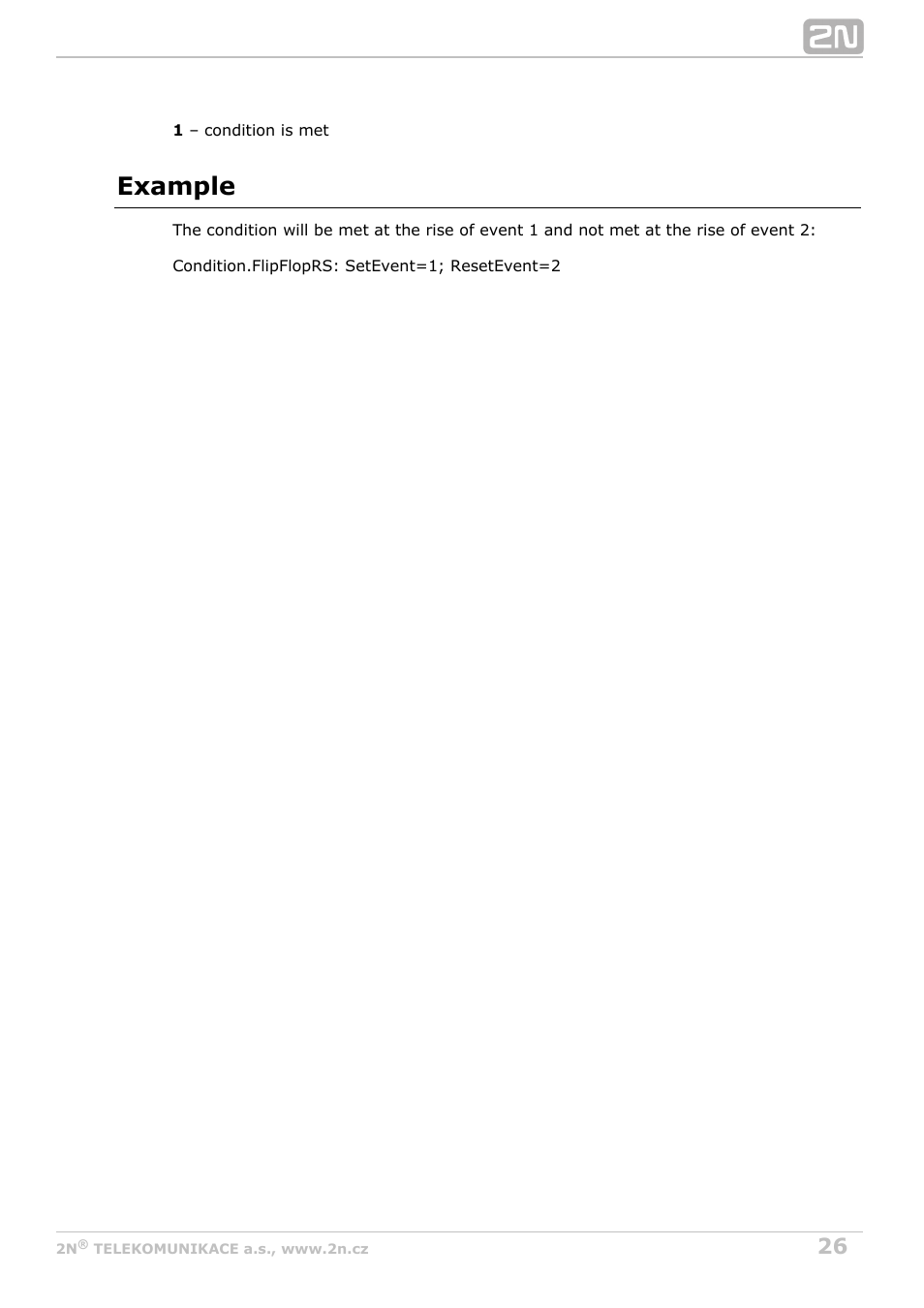 Example | 2N Helios IP Automation v2.5 User Manual | Page 26 / 33