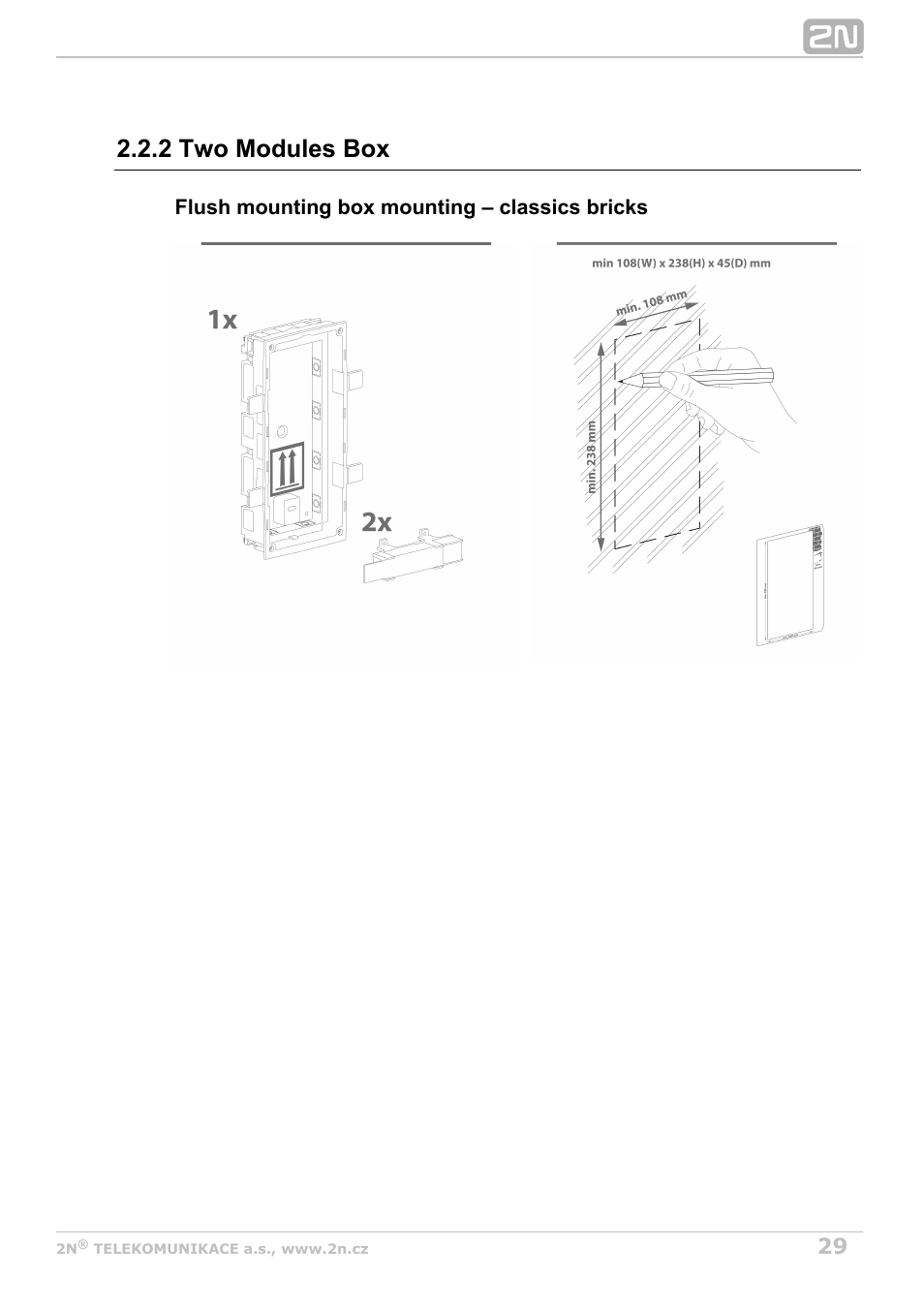 2 two modules box | 2N Helios IP Verso User Manual | Page 29 / 113