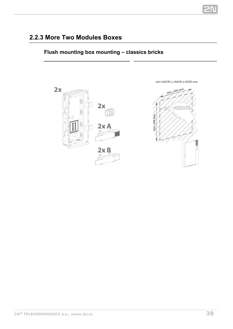 3 more two modules boxes | 2N Helios IP Verso User Manual | Page 38 / 113