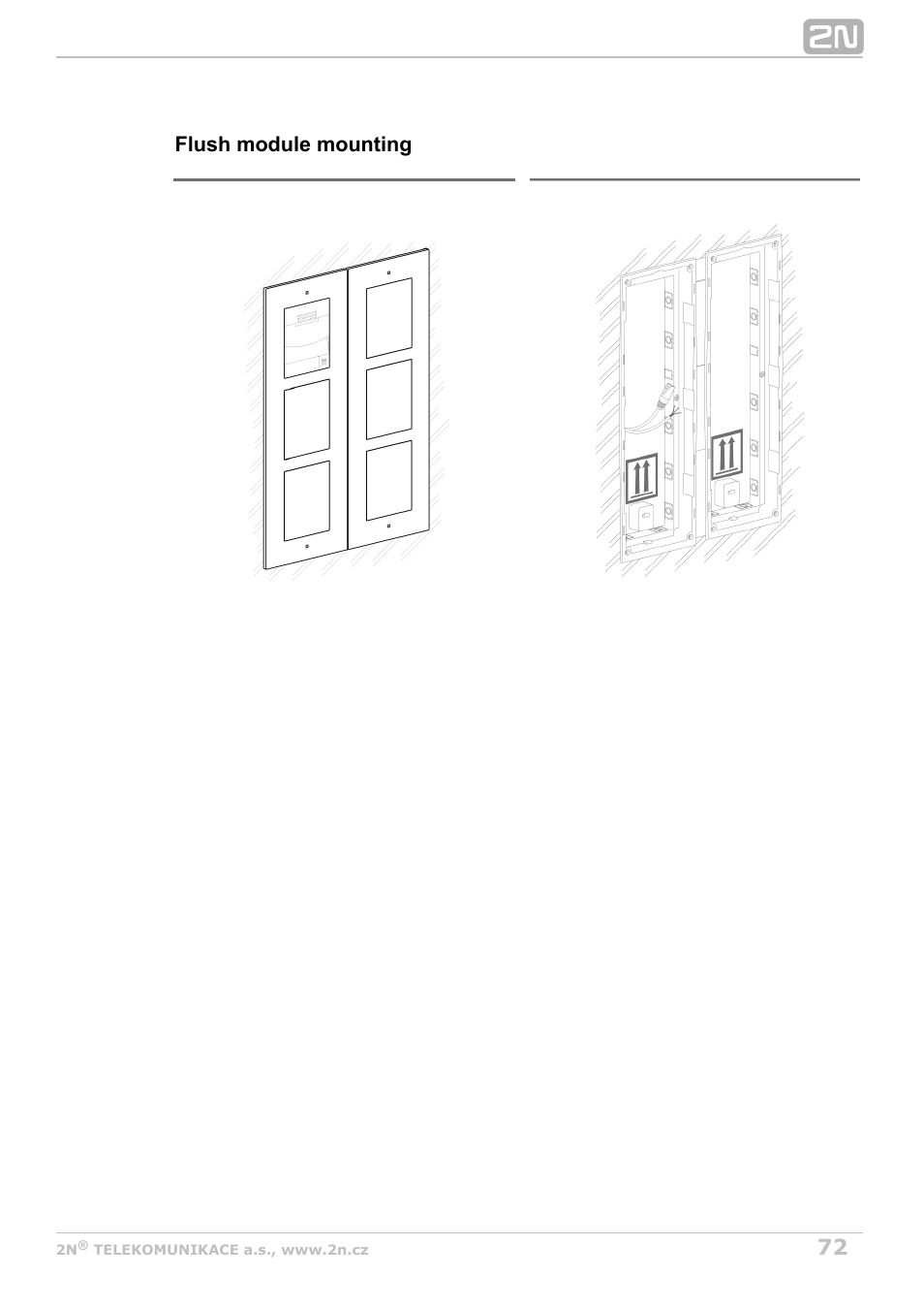 Flush module mounting | 2N Helios IP Verso User Manual | Page 72 / 113