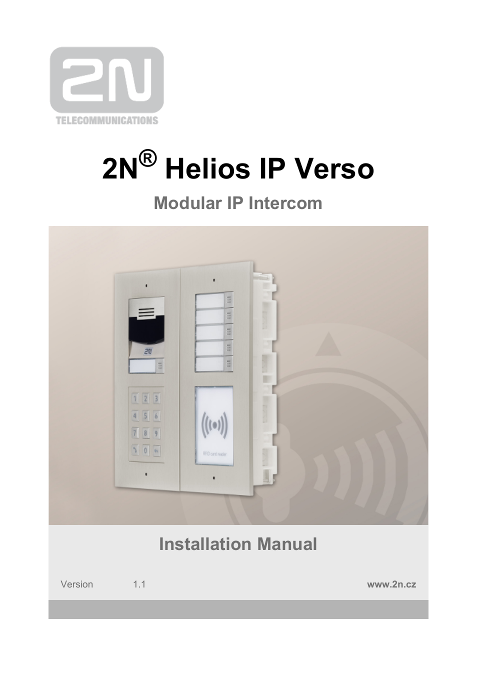 2N Helios IP Verso v1.1 User Manual | 112 pages