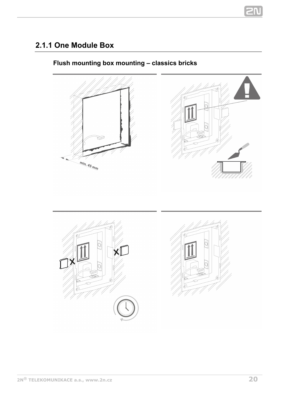 1 one module box | 2N Helios IP Verso v1.1 User Manual | Page 20 / 112