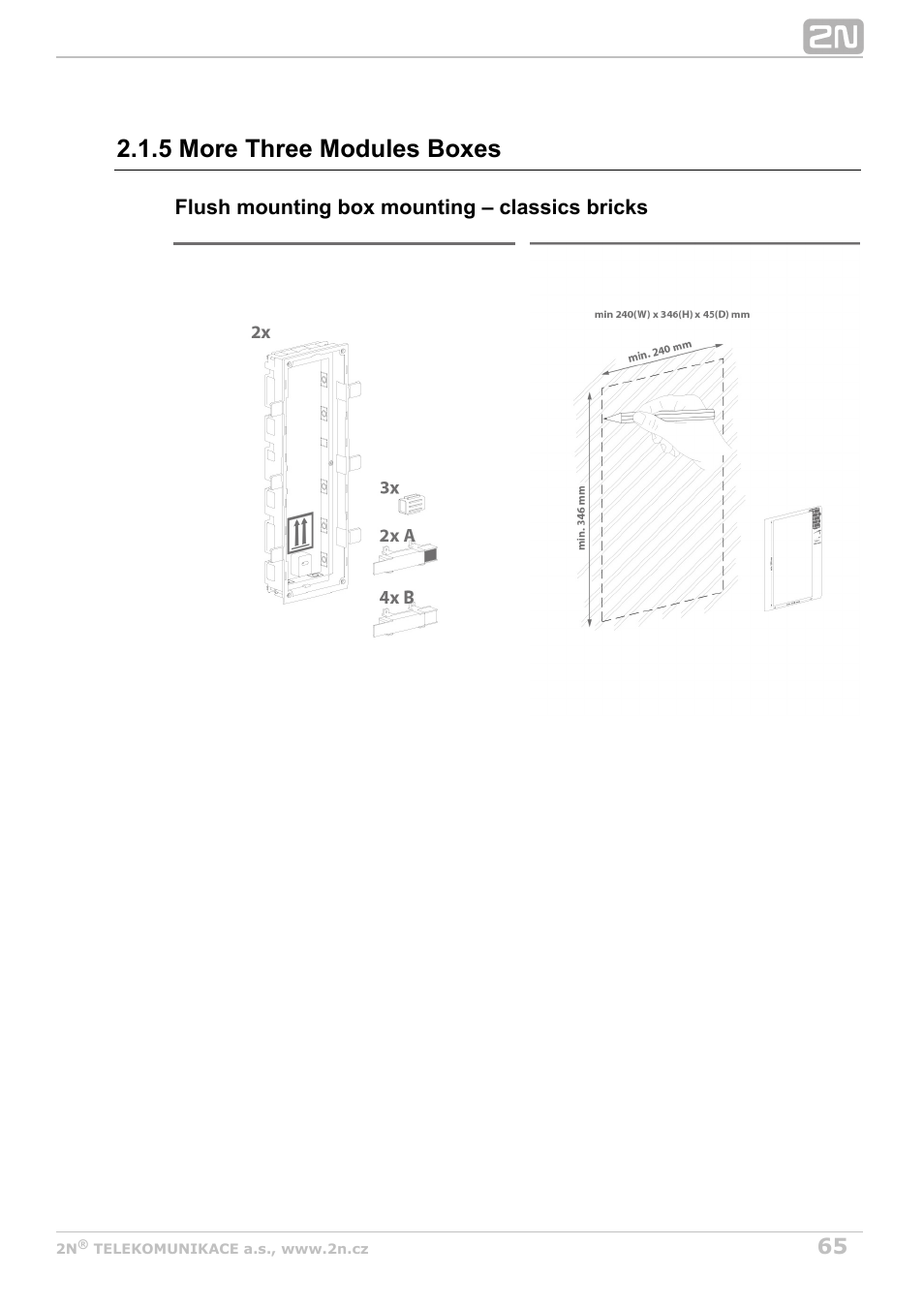 5 more three modules boxes | 2N Helios IP Verso v1.1 User Manual | Page 65 / 112