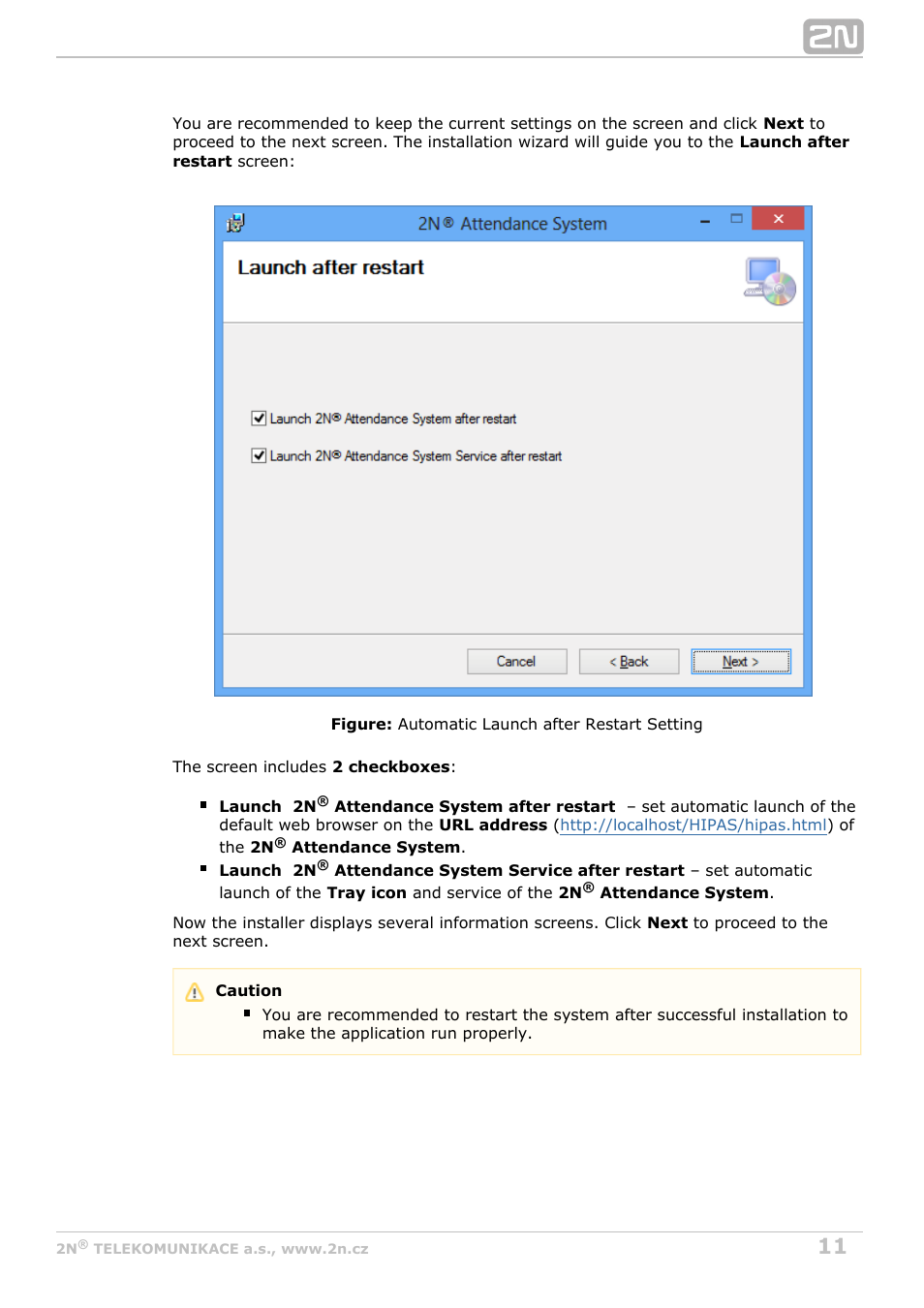 2N Attendance System v1.2 User Manual | Page 11 / 40