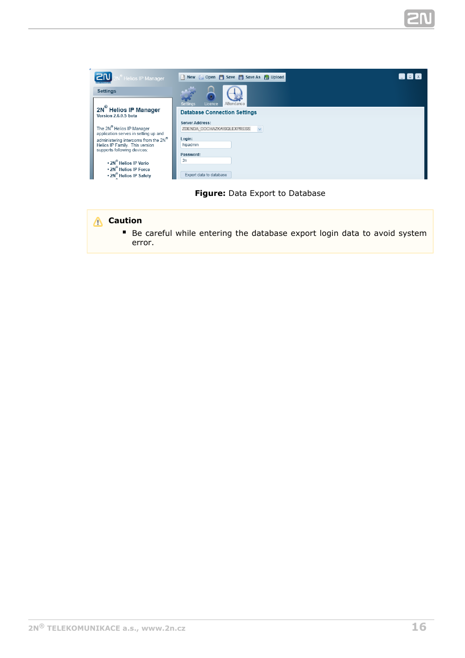 2N Attendance System v1.2 User Manual | Page 16 / 40