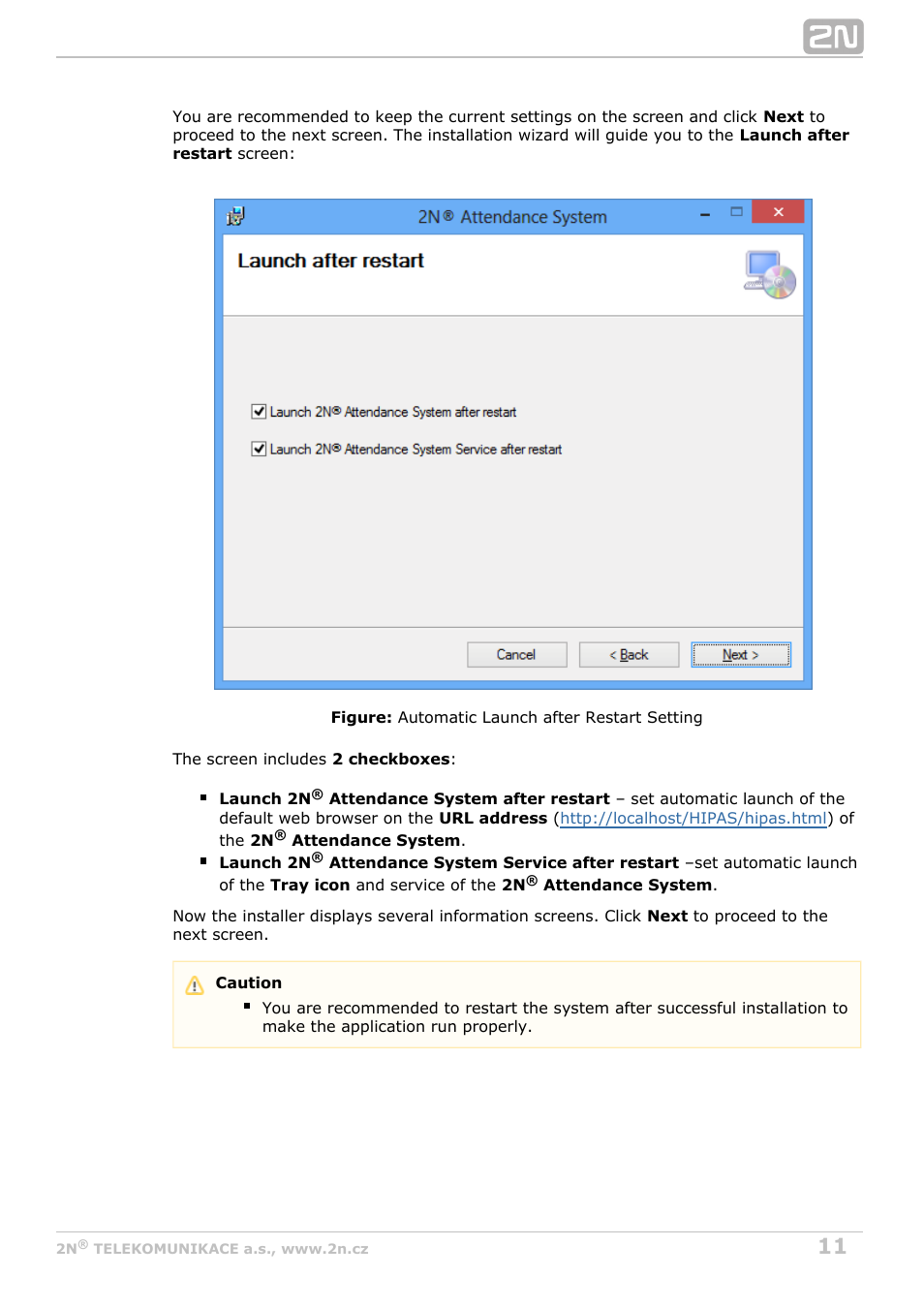 2N Attendance System v1.0 User Manual | Page 11 / 38