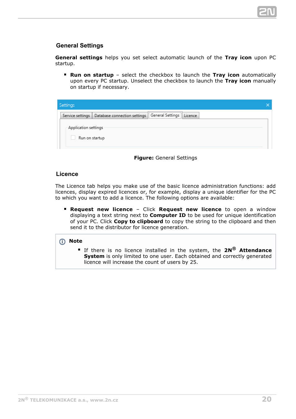 2N Attendance System v1.0 User Manual | Page 20 / 38