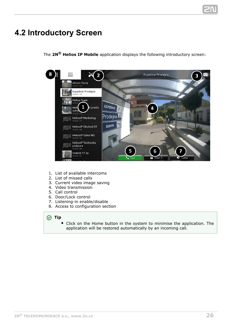 2 introductory screen | 2N Indoor Touch User guide v1.2 User Manual | Page 26 / 36