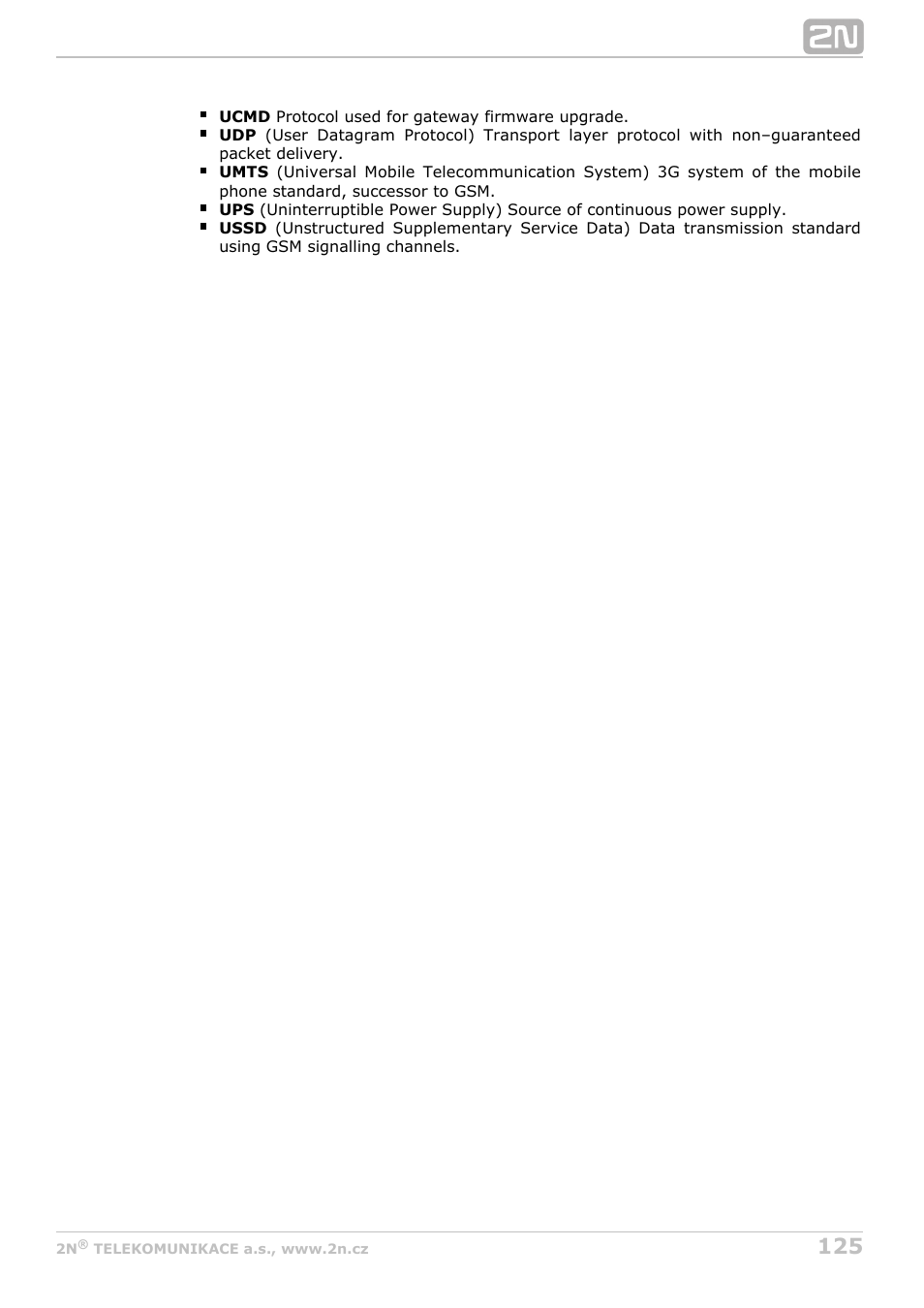 2N BRI Lite/Enterprise v1.8 User Manual | Page 125 / 129