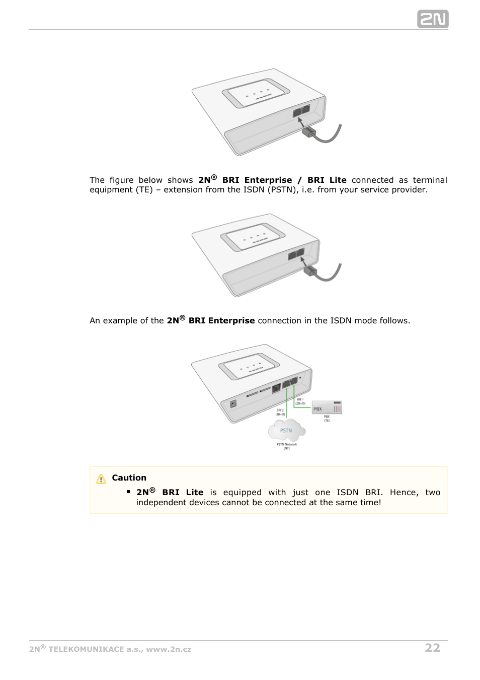 2N BRI Lite/Enterprise v1.8 User Manual | Page 22 / 129