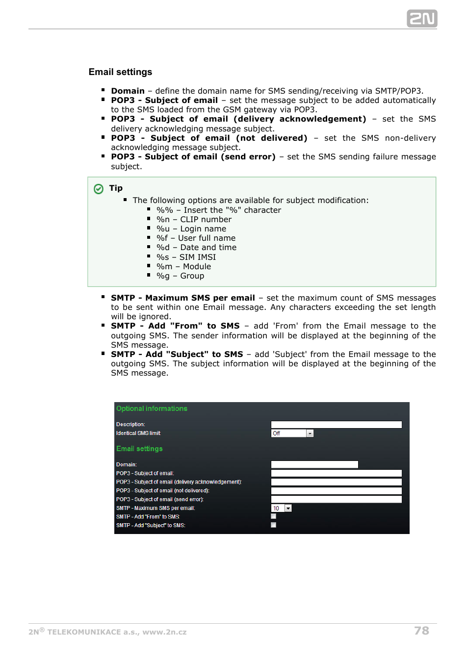 2N BRI Lite/Enterprise v1.8 User Manual | Page 78 / 129