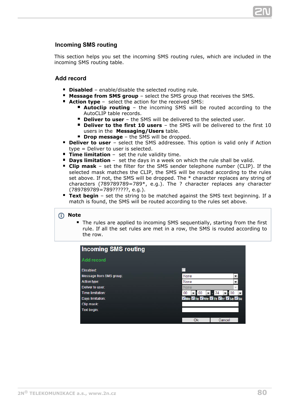 2N BRI Lite/Enterprise v1.8 User Manual | Page 80 / 129