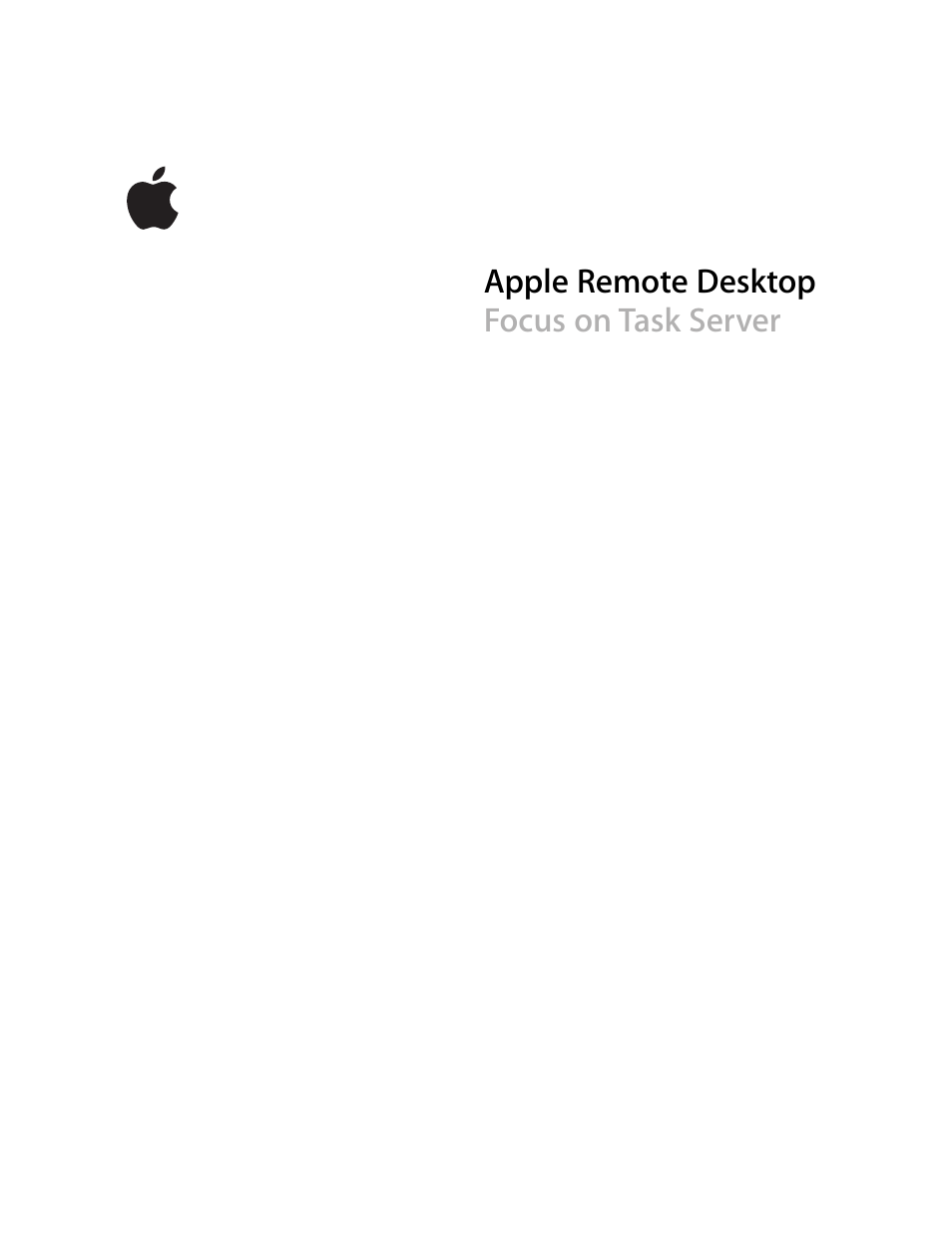 Apple Remote Desktop User Manual | 16 pages