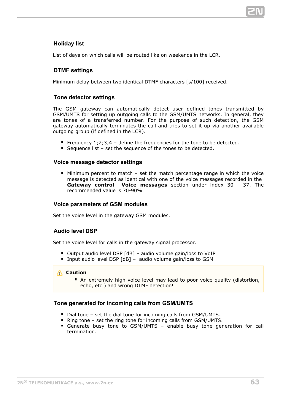2N BRI Lite/Enterprise v1.6 User Manual | Page 63 / 127
