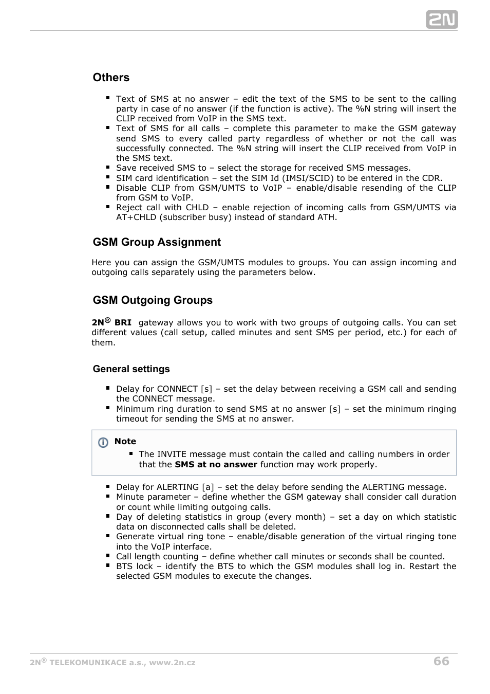 Others, Gsm group assignment, Gsm outgoing groups | 2N BRI Lite/Enterprise v1.6 User Manual | Page 66 / 127