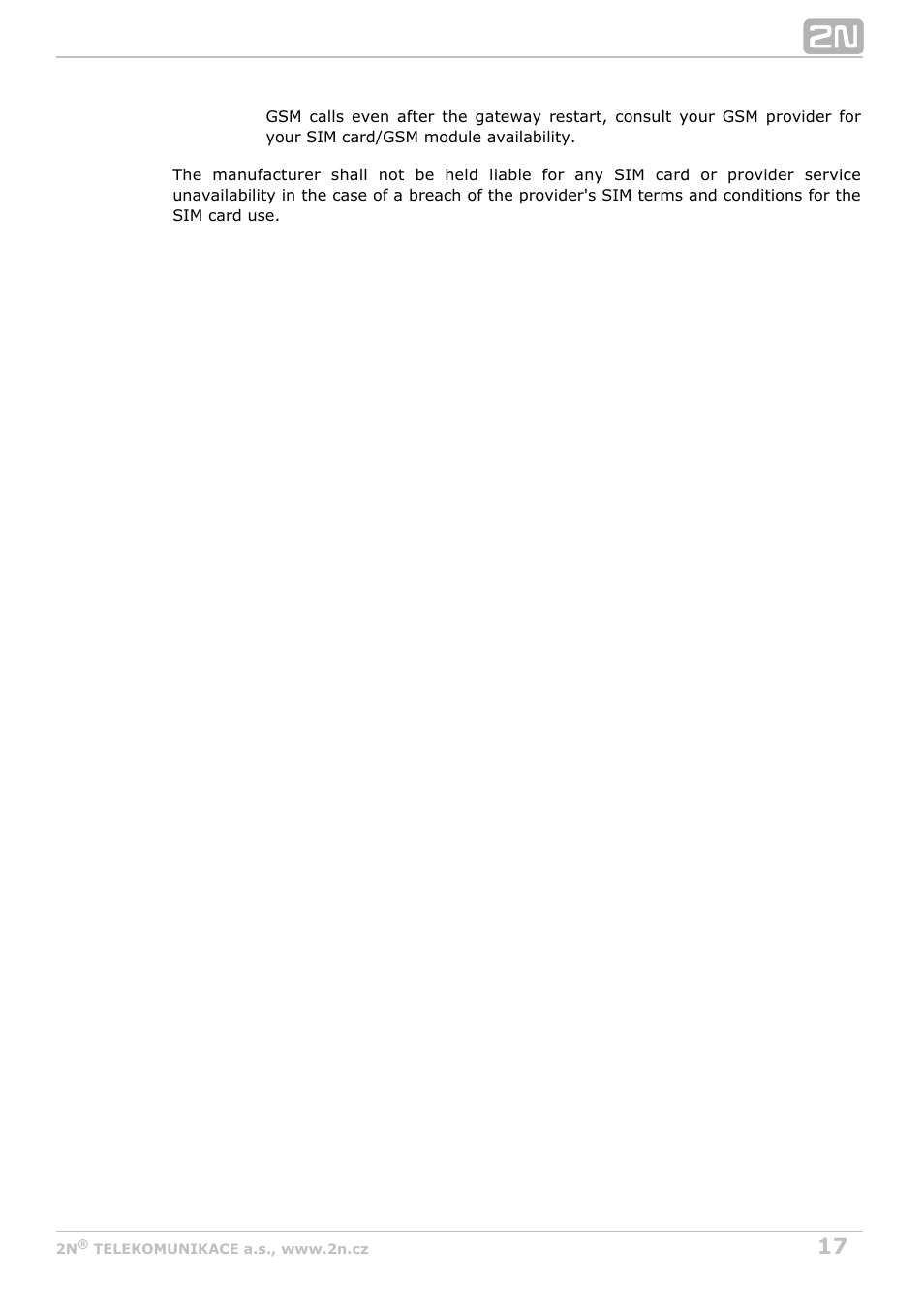 2N BRI Lite/Enterprise v1.5 User Manual | Page 17 / 134