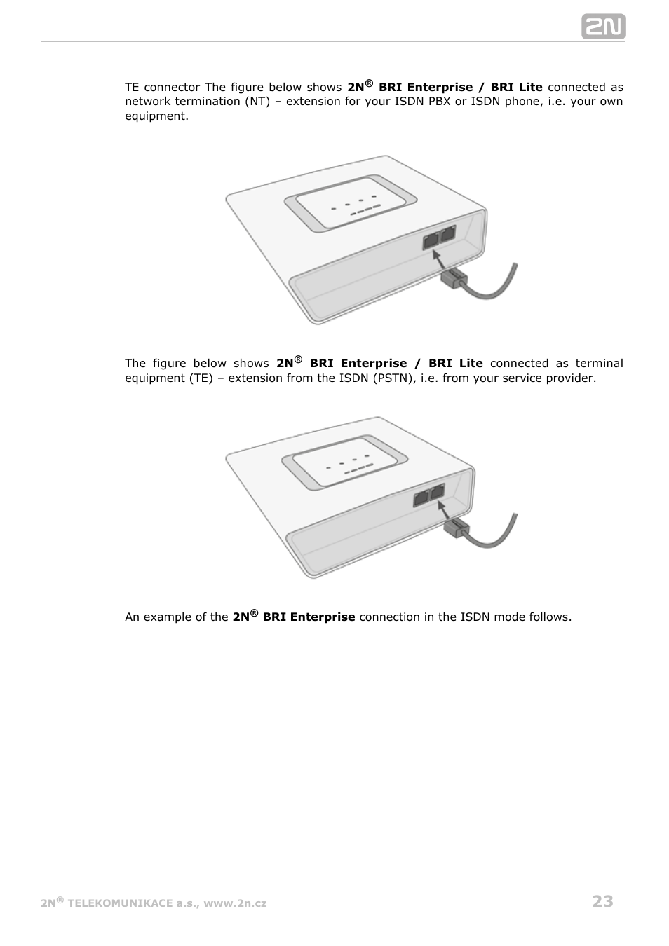 2N BRI Lite/Enterprise v1.4 User Manual | Page 23 / 132