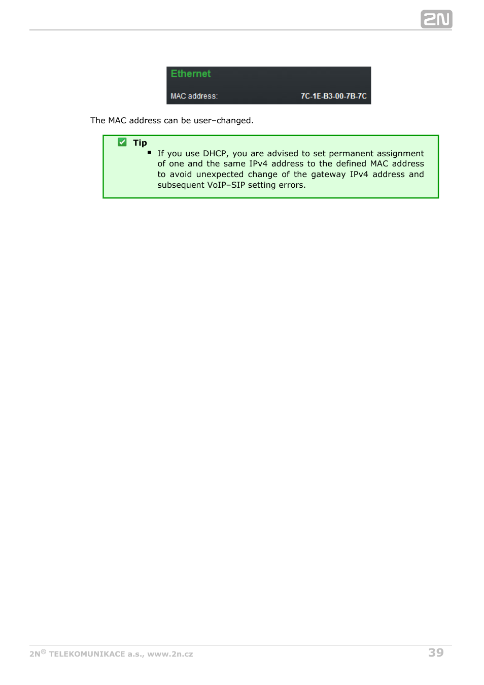 2N BRI Lite/Enterprise v1.3 User Manual | Page 39 / 100