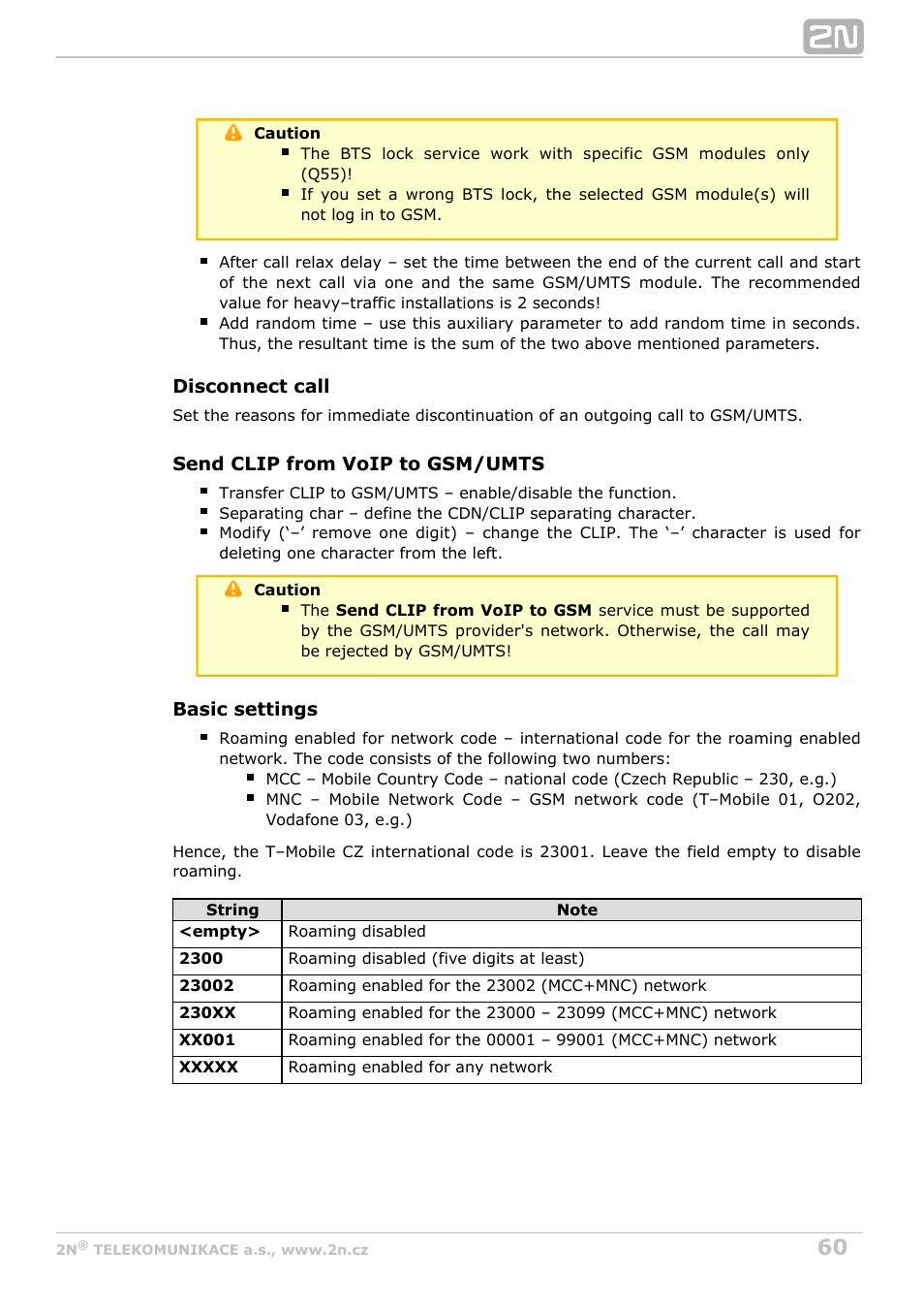 2N BRI Lite/Enterprise v1.3 User Manual | Page 60 / 100