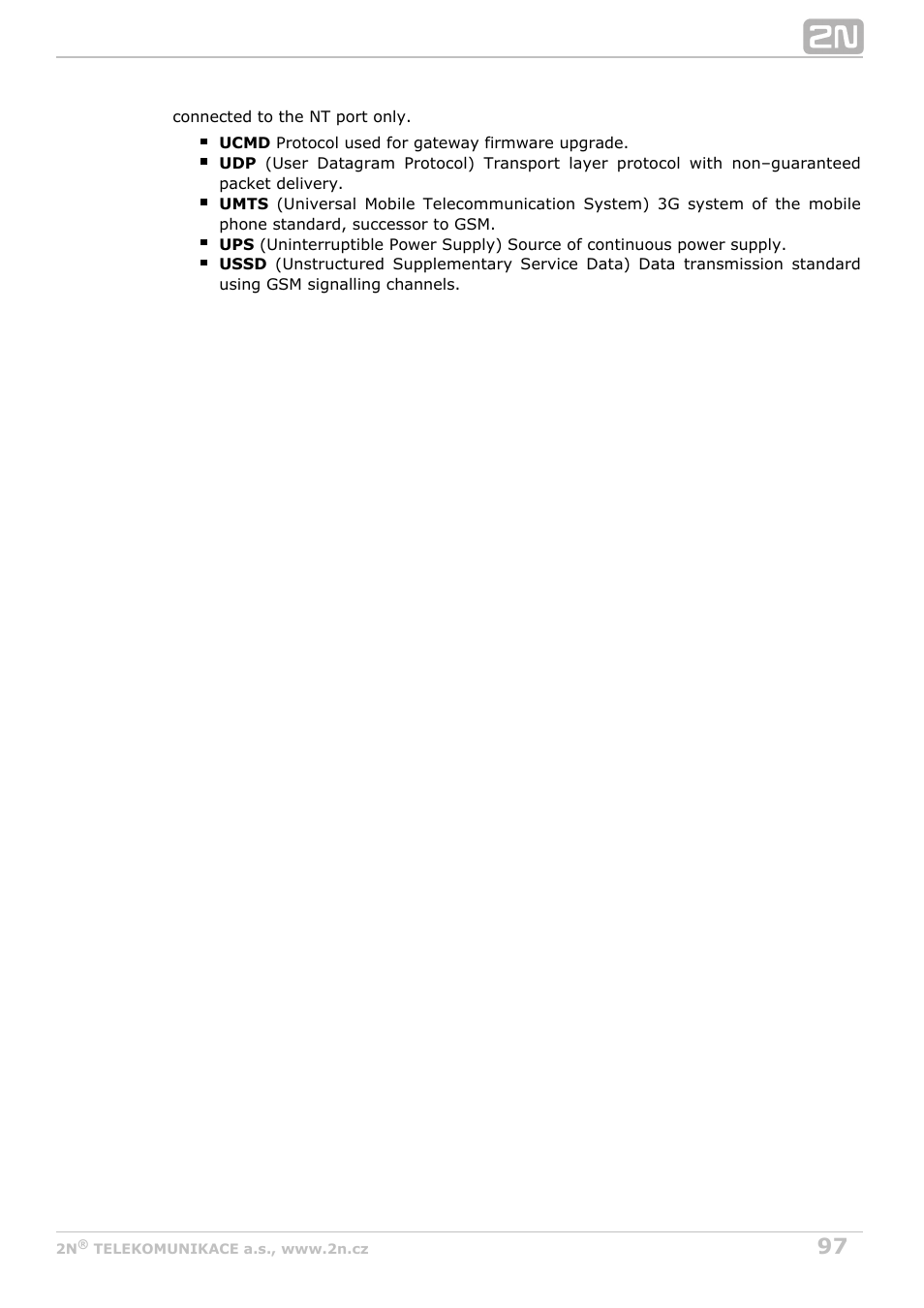 2N BRI Lite/Enterprise v1.3 User Manual | Page 97 / 100