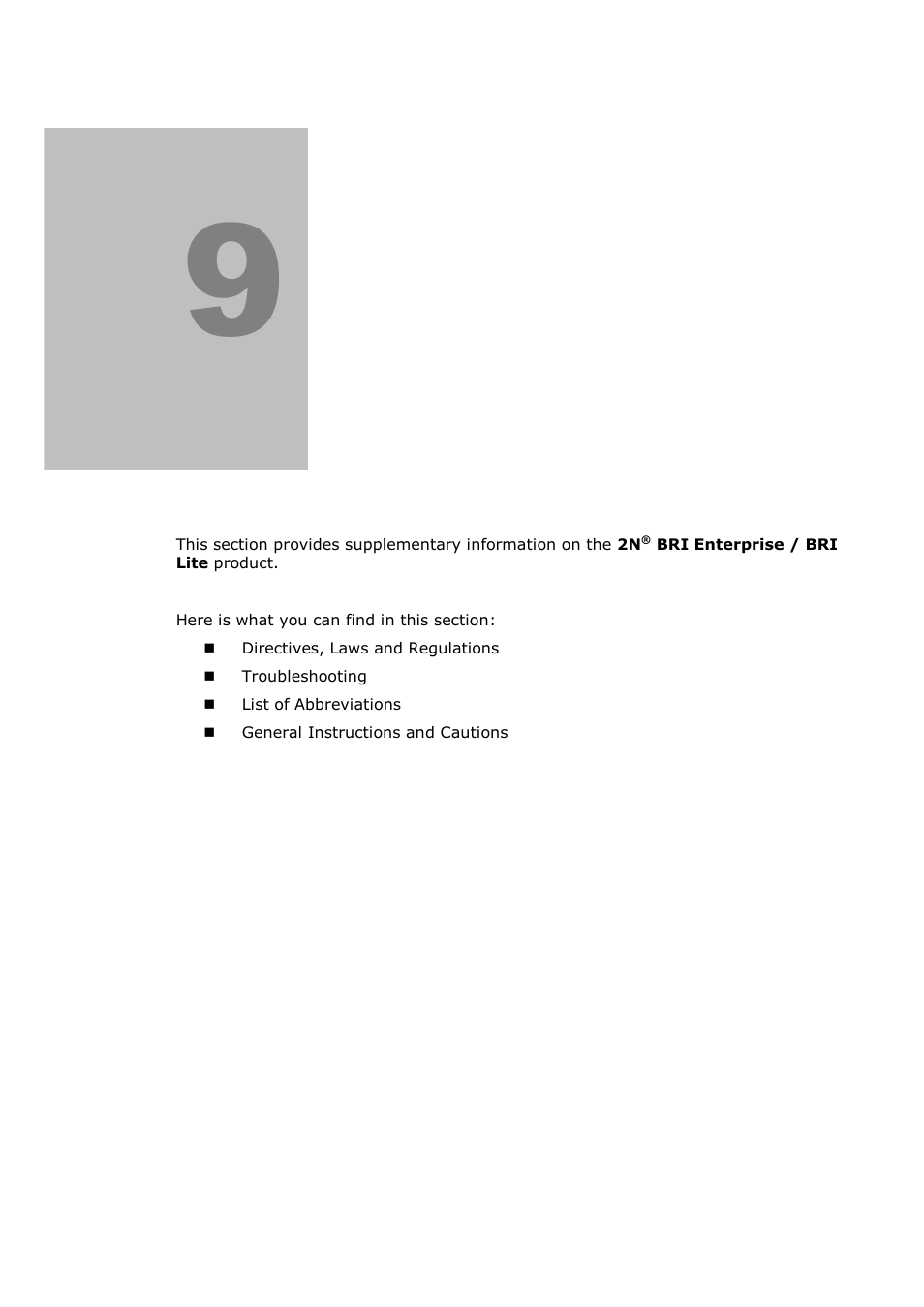 Supplementary information | 2N BRI Lite/Enterprise v1.1 User Manual | Page 101 / 109